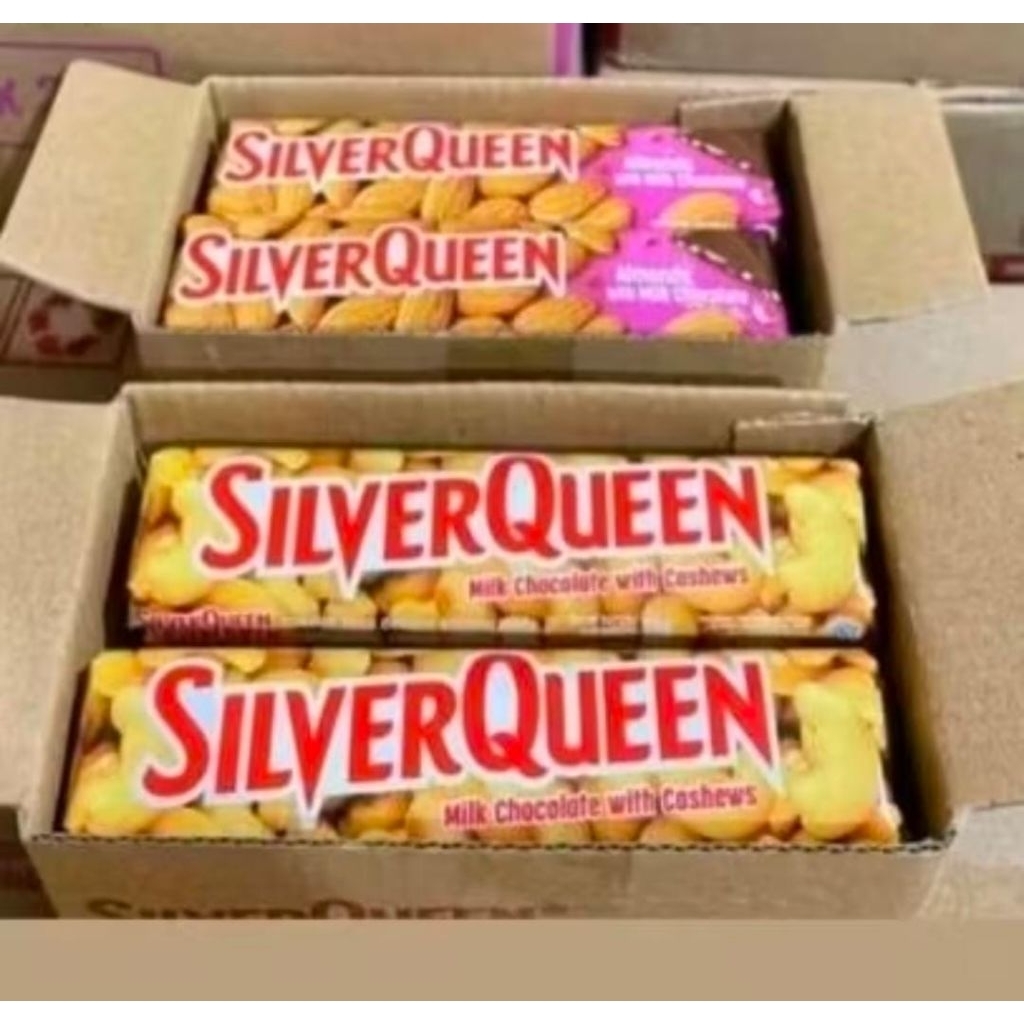 

Silverqueen Almond Cashew Dark 52gr 1 Box Chocolate