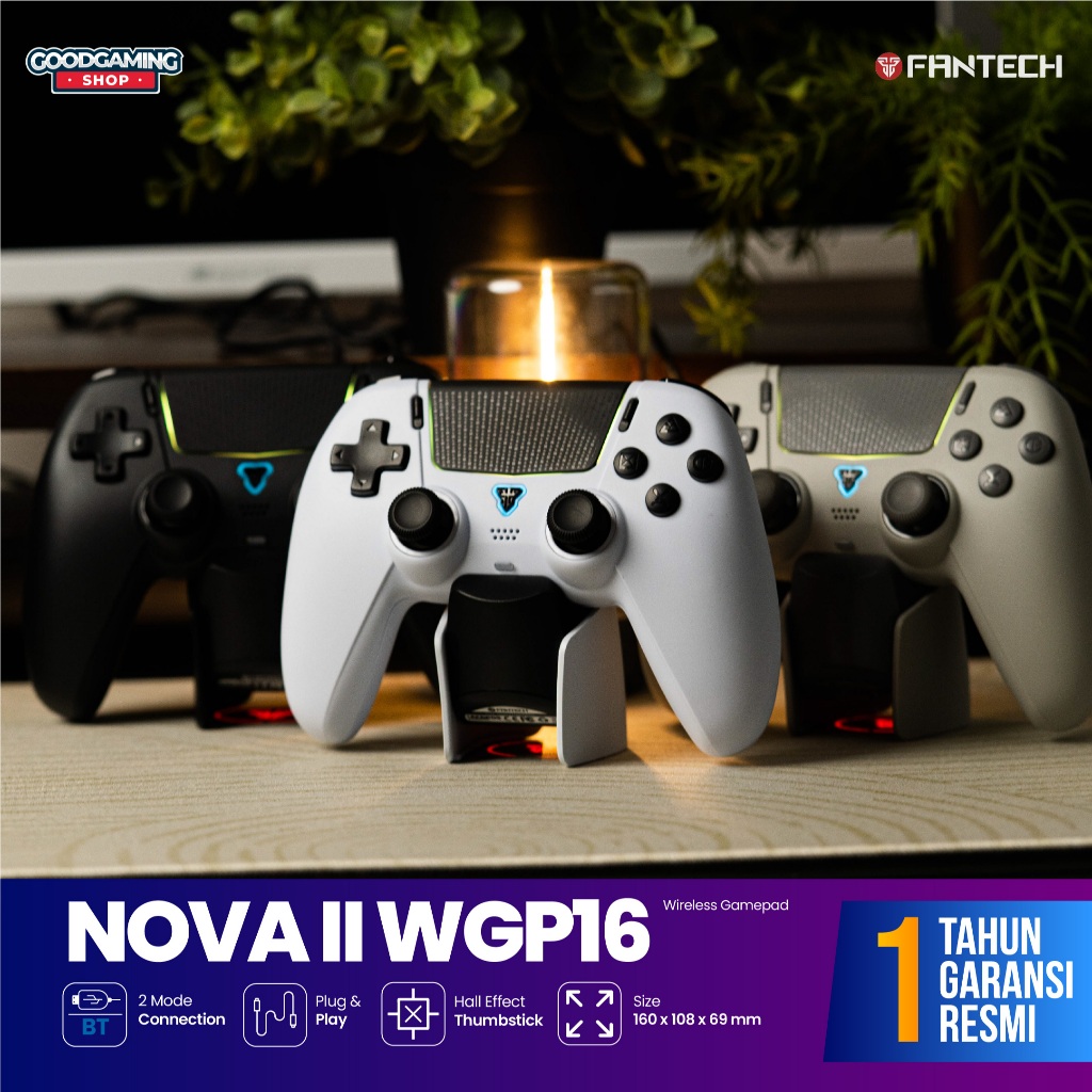 Fantech NOVA II / NOVA 2 - WGP16 / WGP-16 / Hall Effect Analog & Trigger Wireless Bluetooth Joystick