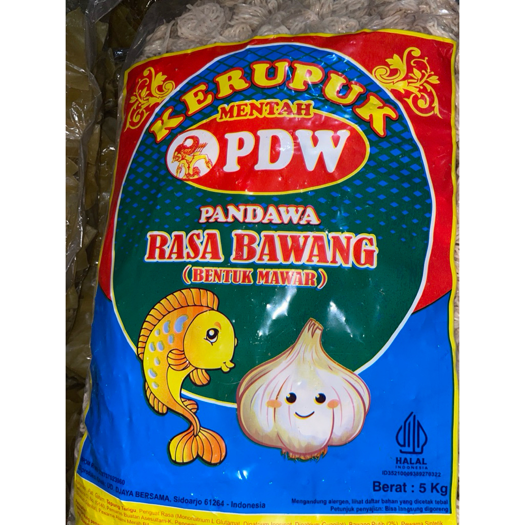 

krupuk mentah unyil rasa bawang