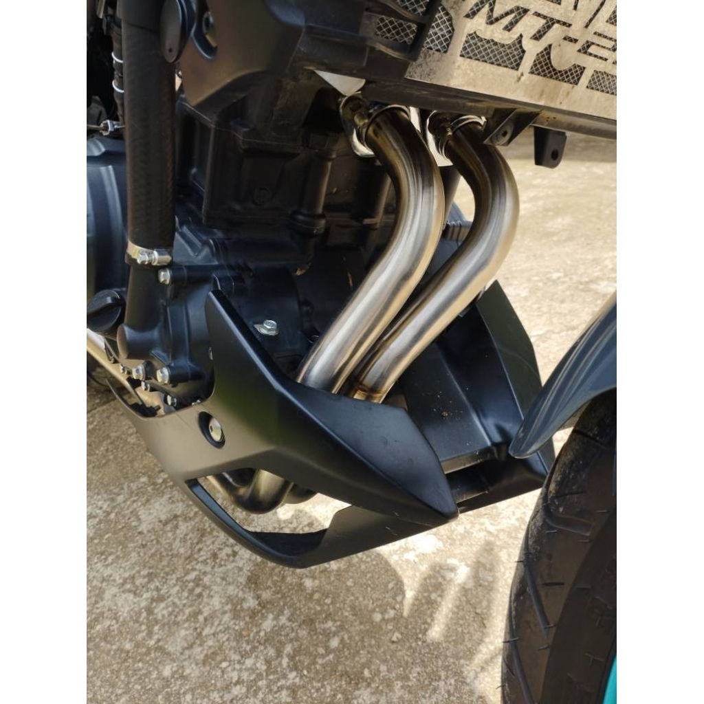 Yamaha MT25 / R25 — Header Custom Inlet 54 mm · Silver — foto 2