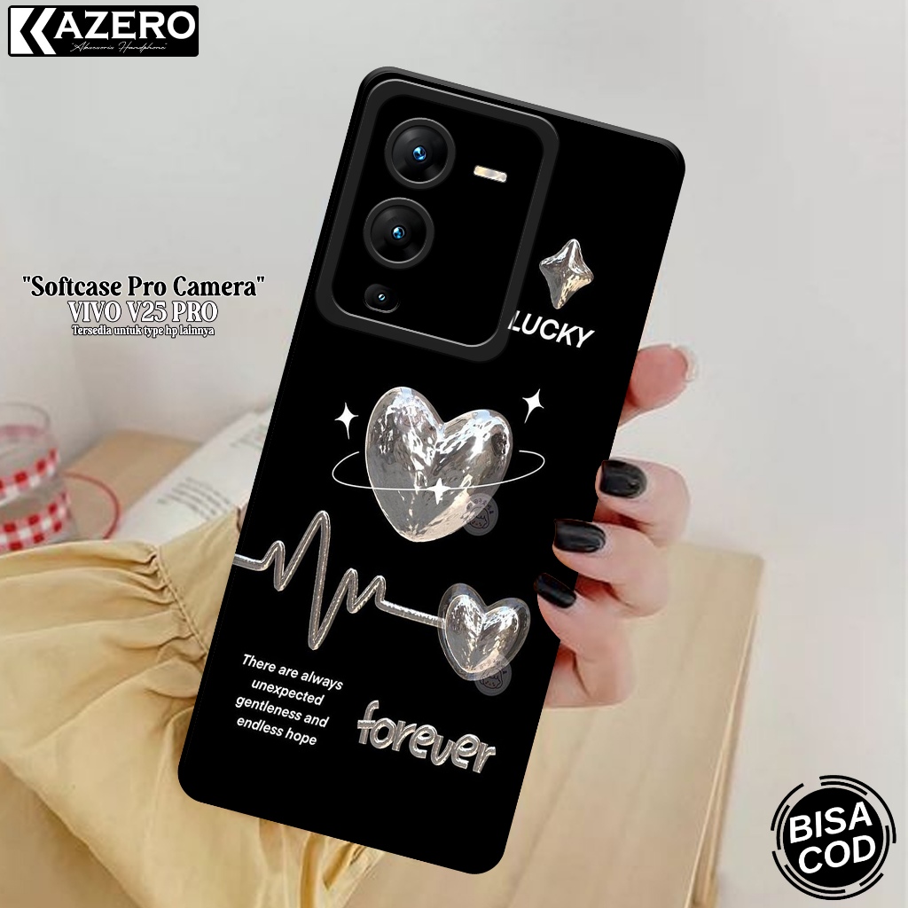 KAZERO - Case Hp VIVO V25 PRO - Fashion Case Aesthetic  - Pro Camera - Softcase VIVO V25 PRO - Kesin
