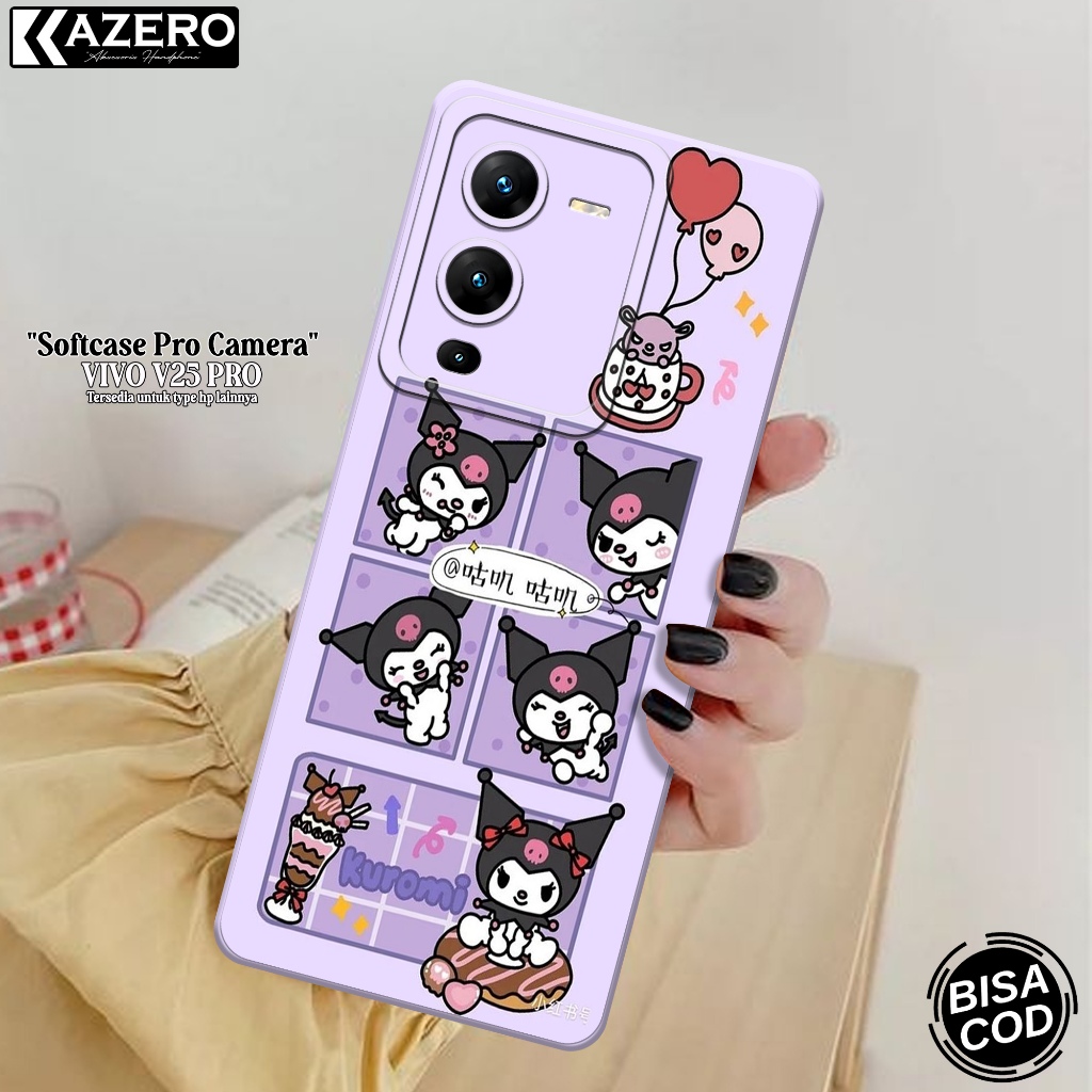 KAZERO - Case Hp VIVO V25 PRO - Fashion Case Kartun - Pro Camera - Softcase VIVO V25 PRO - Kesing VI