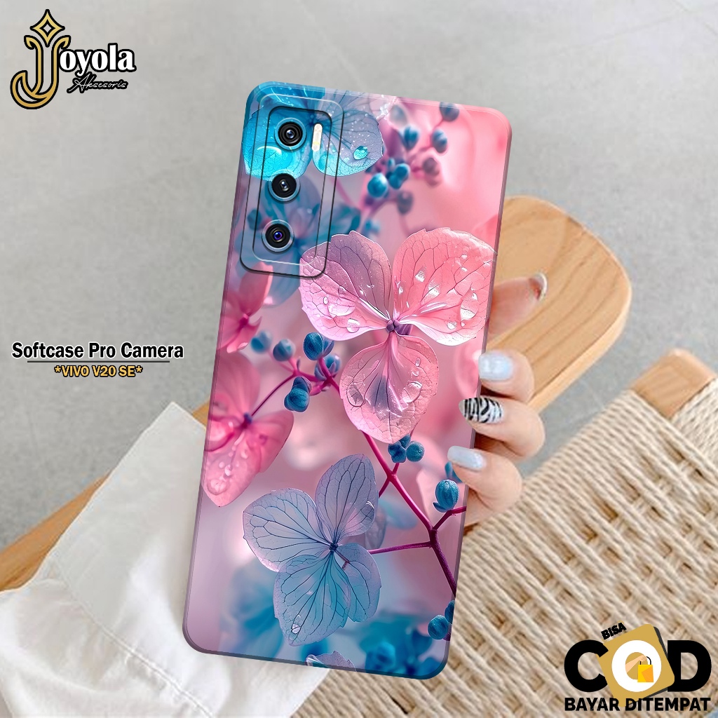 Case Vivo V20 SE Casing Hp Vivo V20 SE JOYOLA Case Bunga Kesing Vivo V20 SE Silikon Cover Pro Camera