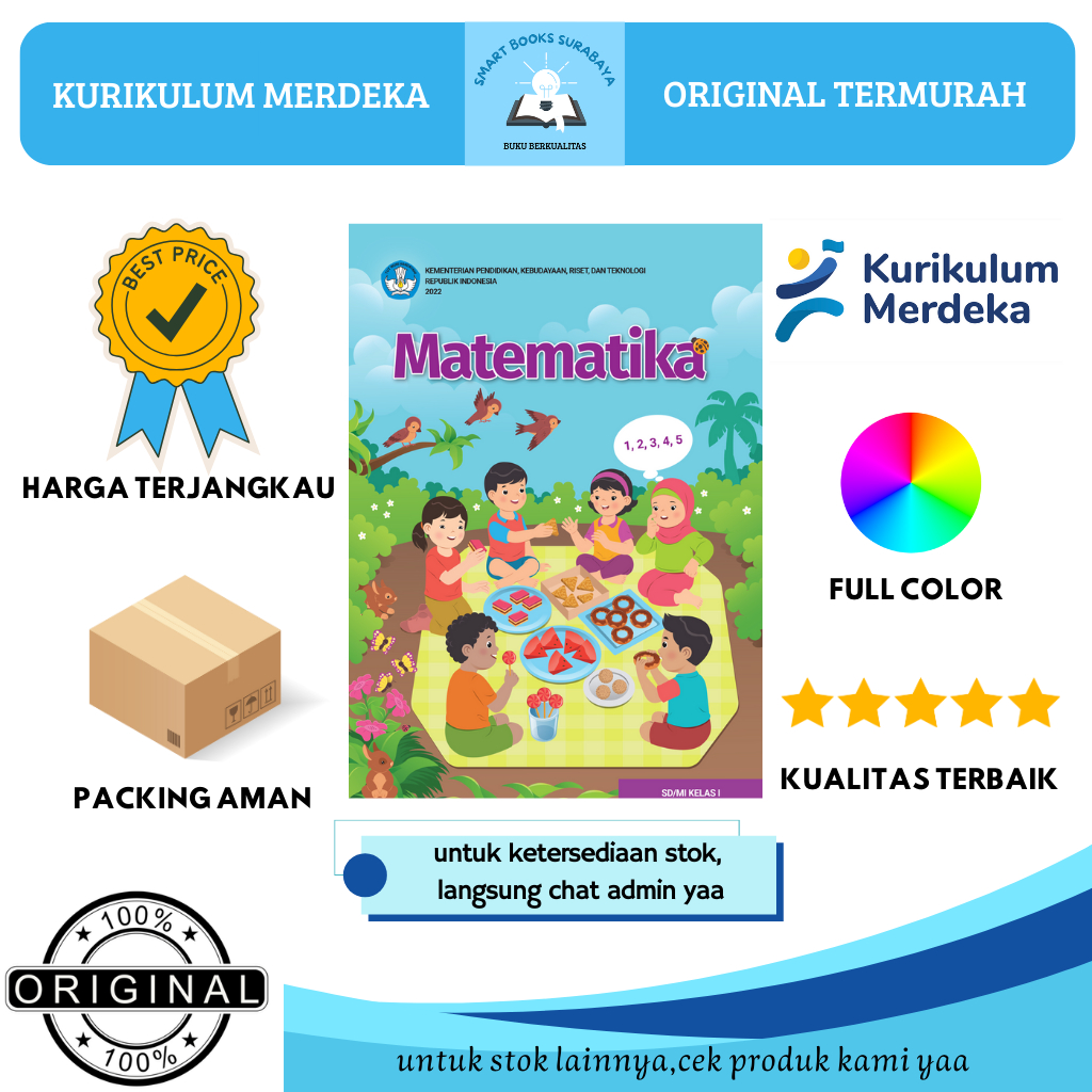 Buku Matematika Kelas 1 SD - Paket Siswa - Kurikulum Merdeka / Buku Matematika Kelas 1 SD Kurikulum 