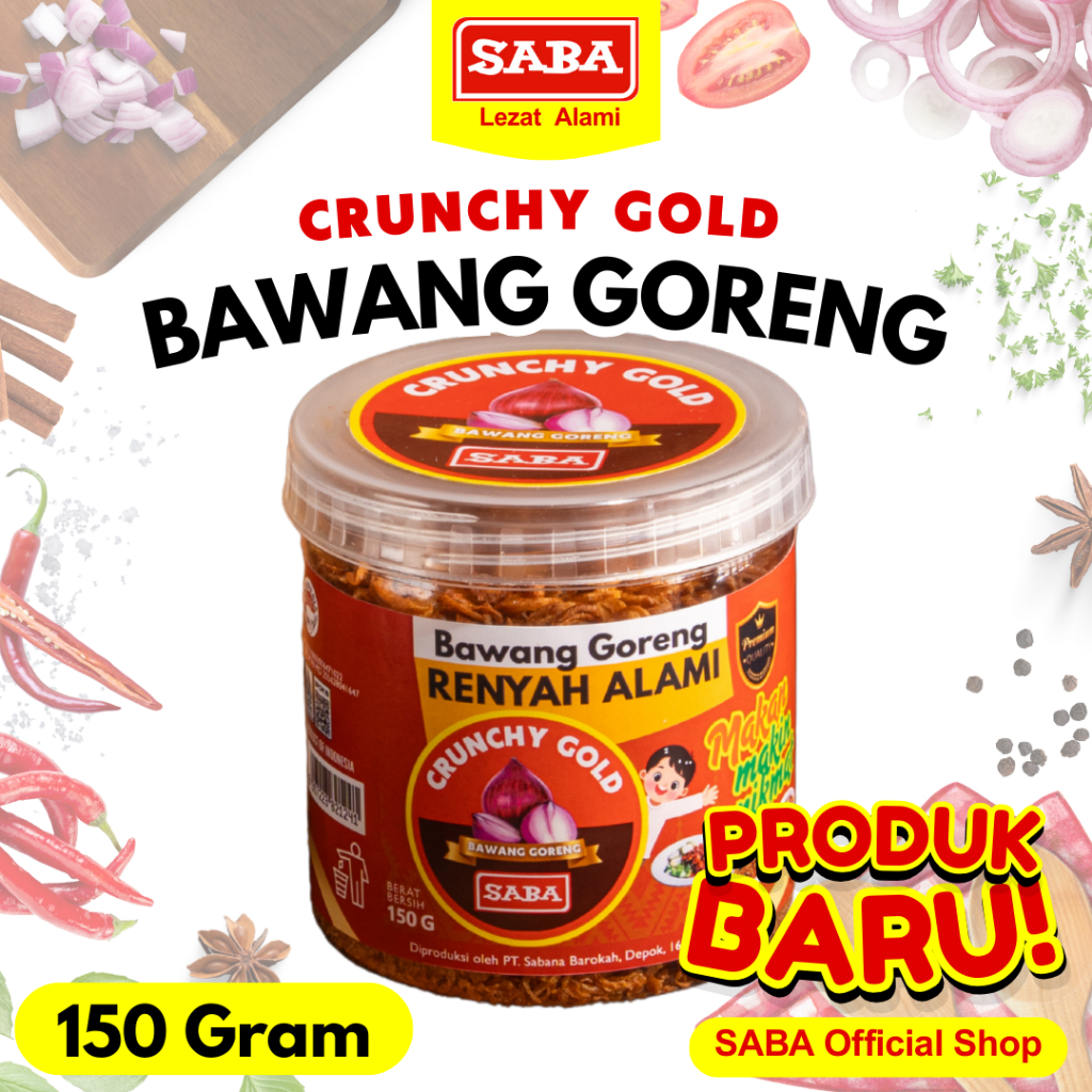 

SABA Bawang Goreng Premium 150 gram BPOM Bawang Goreng Asli Sehat Alami Tanpa Pengawet