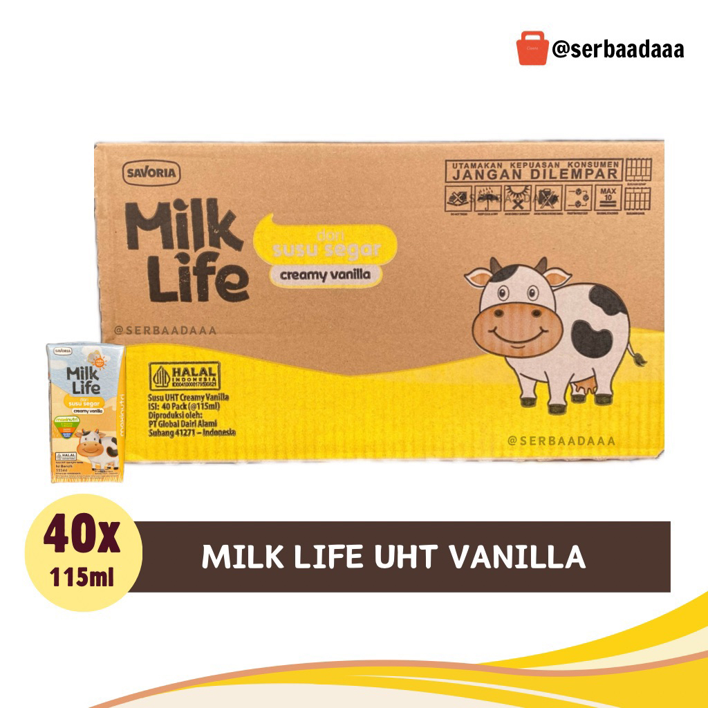 

MILK LIFE UHT RASA CREAMY VANILLA 115ml | 1 DUS ISI 40pcs