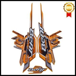 Sticker Striping Motor Honda Beat Karbu 2008 Kuning list body motor beat Karbu