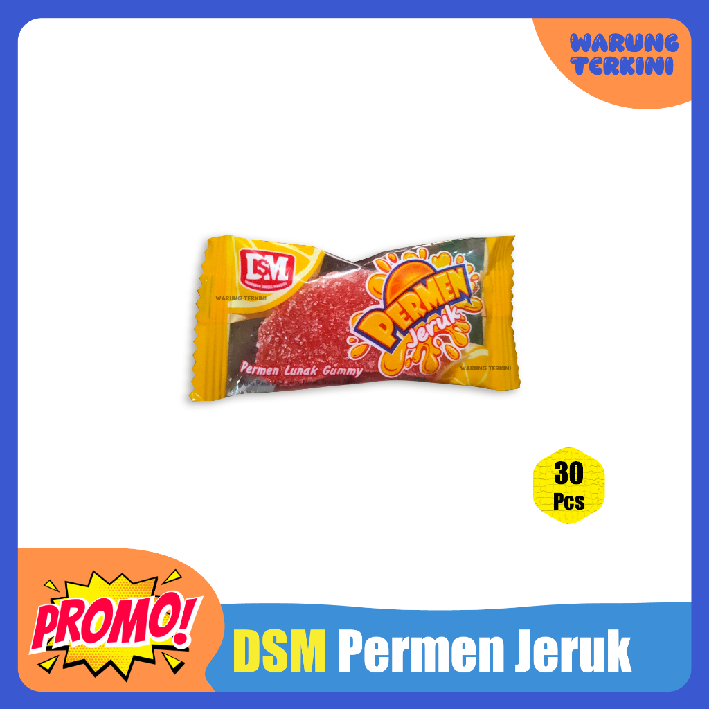 

Permen Jeruk 1 Bungkus 30 Pcs | Permen Lunak Gummy DSM