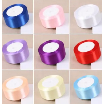 

Pita Satin Kain 1,5 inch 4 cm Polos 25 Yard Per Rol/Gulung