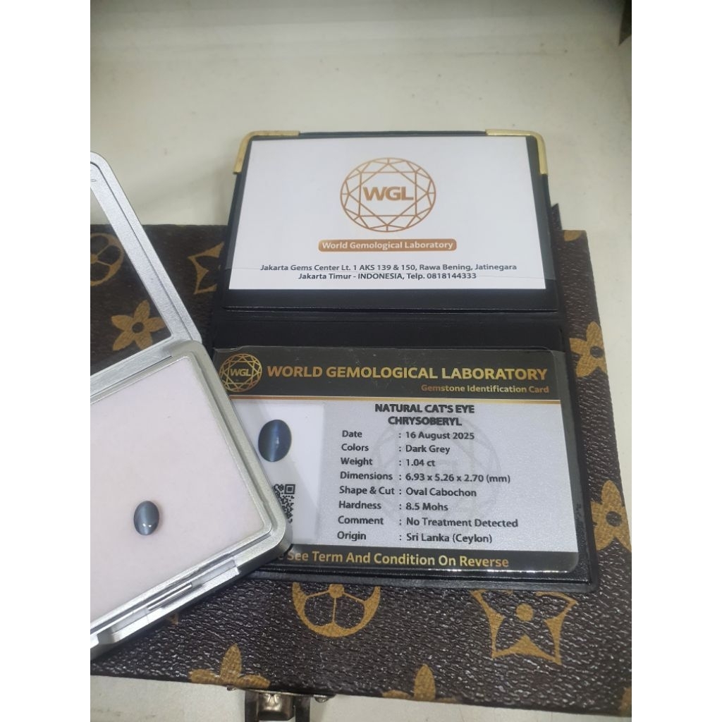 NATURAL CAT'S EYE CRHYSOBERYL CEYLON TALI PRESISI