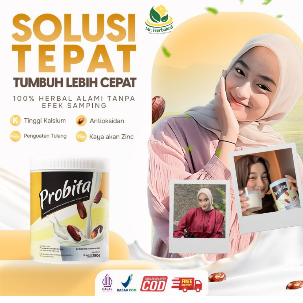

PROBITA - SUSU KURMA PENINGGI BADAN UNTUK REMAJA & DEWASA - BPOM-HALAL-COD
