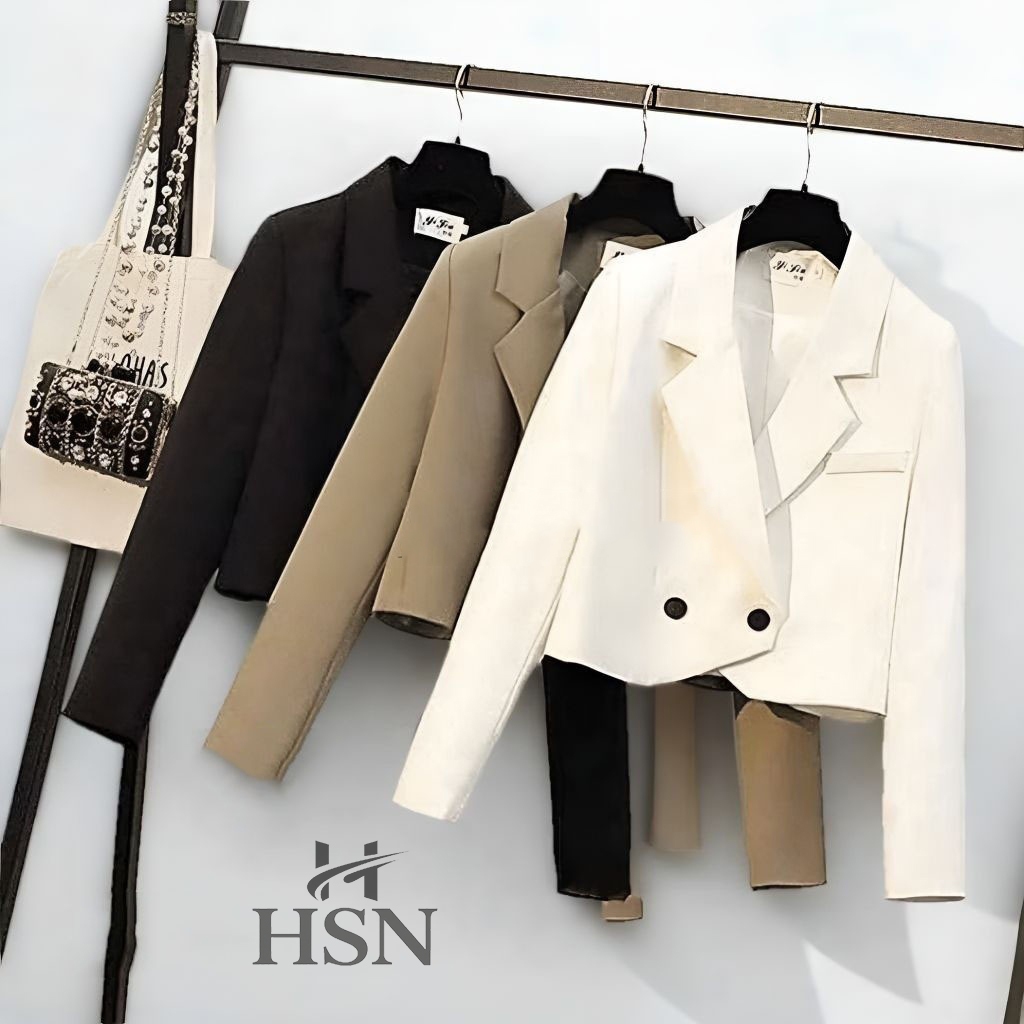 Blazer Crop Wanita Jas Crop Wanita Korean Style Terbaru