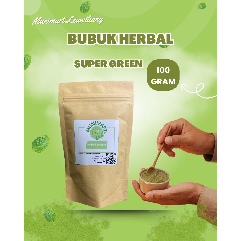 

100gram ready stok hijau cabang munimart Sukabumi bisa cod