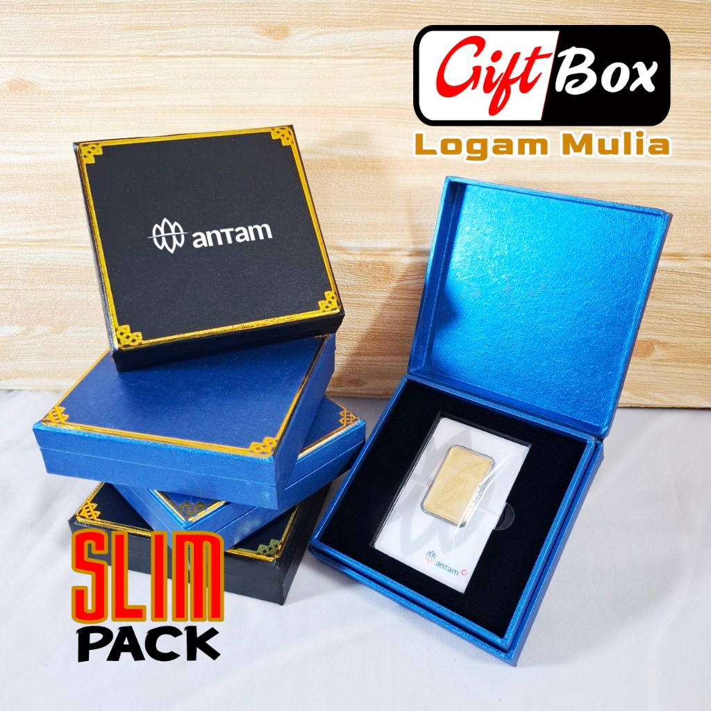 

Slim Gift Box Emas Kotak Kado Souvenir Hampers untuk Antam dan lainnya - Kotak Perhiasan Logam Mulia