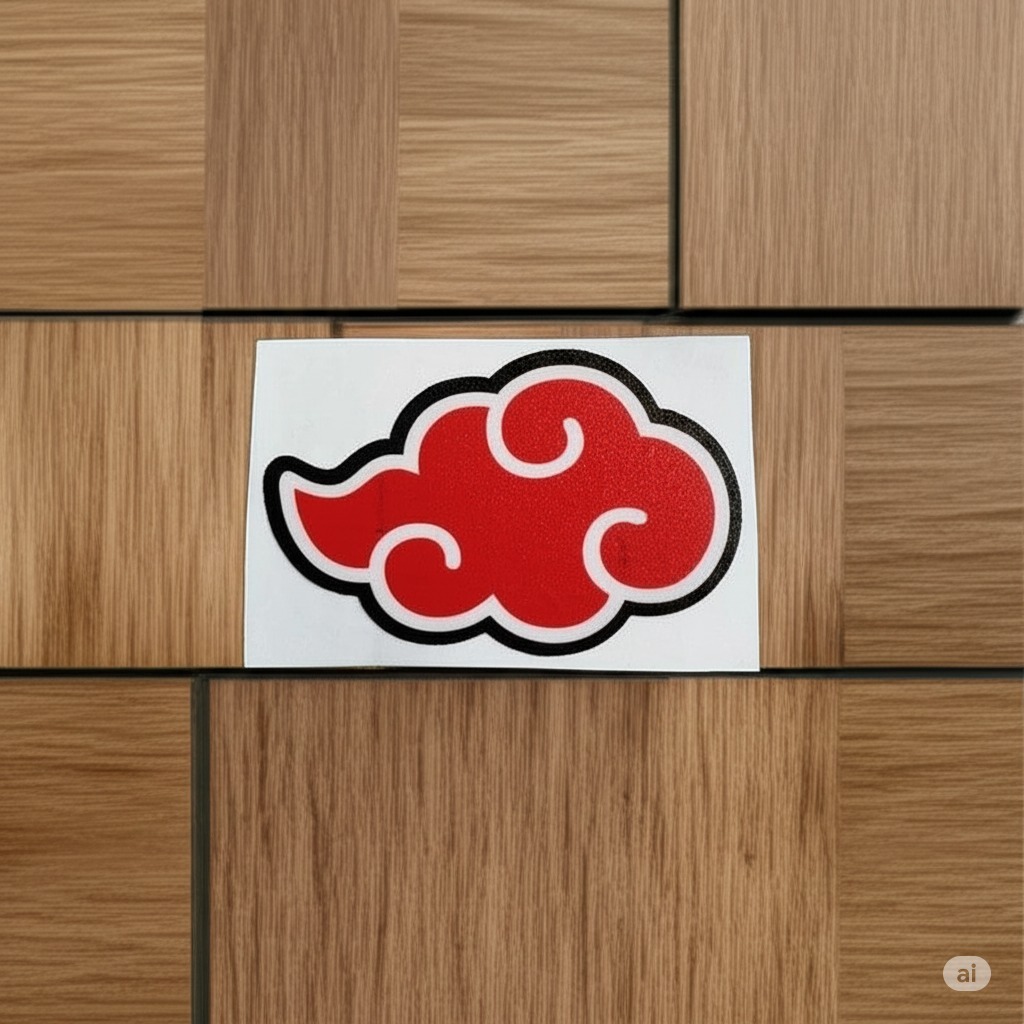 

Stiker Print Cut AKATSUKI Laminasi Glossy bahan tebal anti air untuk motor mobil helm dll