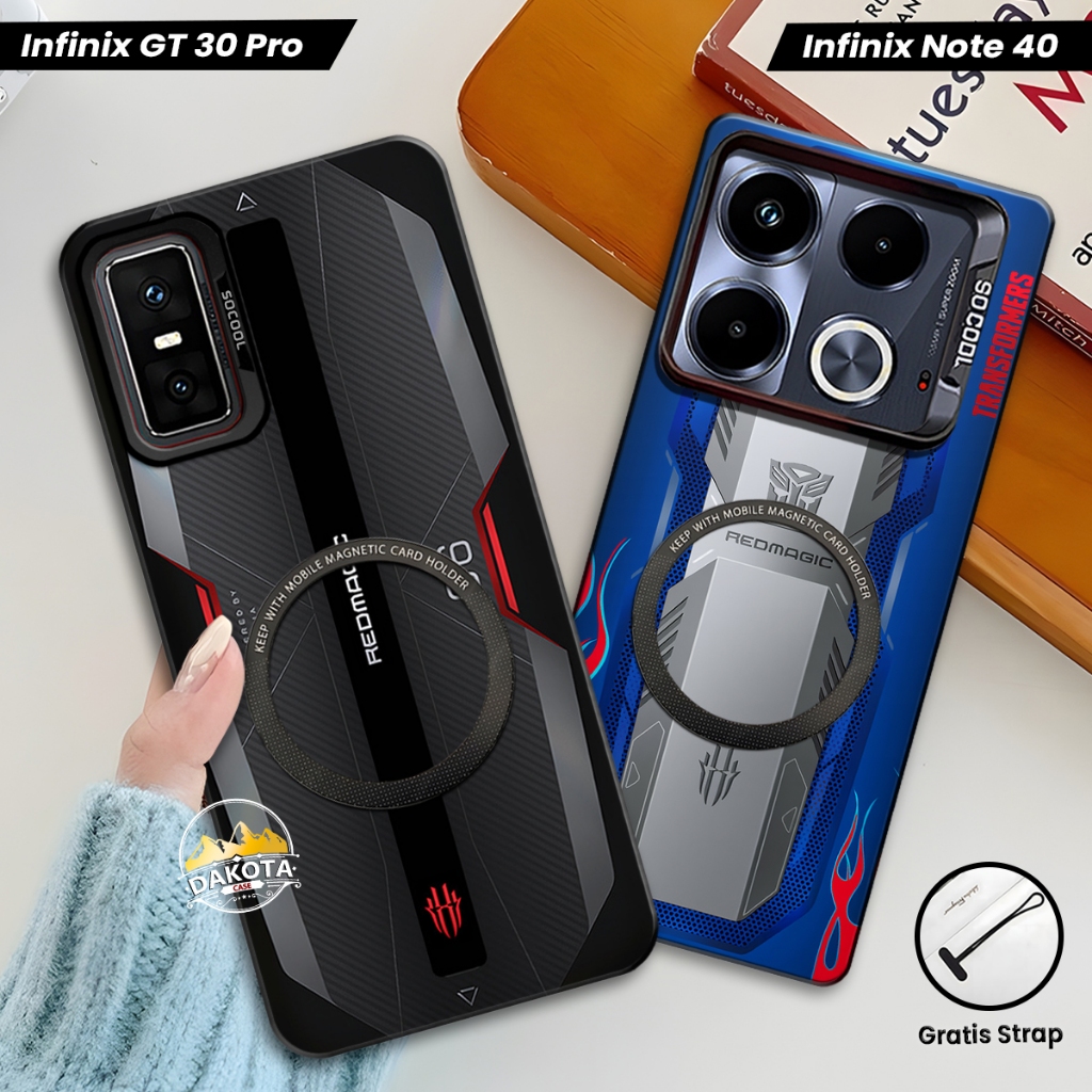 Casing Magnetic Infinix GT 30 PRO / GT 20 PRO / GT 10 PRO IMD Hologram Gambar Robotic | Casing Suppo