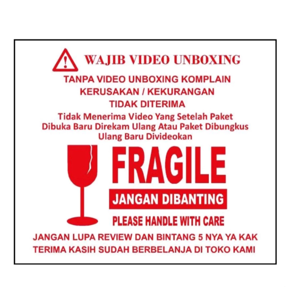 STIKER UNBOXING GEN2 KECIL UK 5 X 4 CM FRAGILE ISI 100 PCS FW