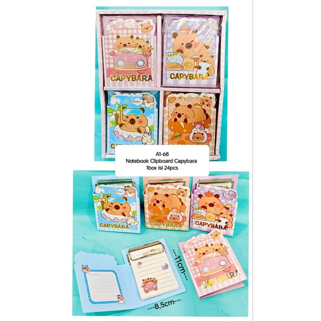 

1 BOX NOTEBOOK CLIPBOARD CAPY BARA ISI 24