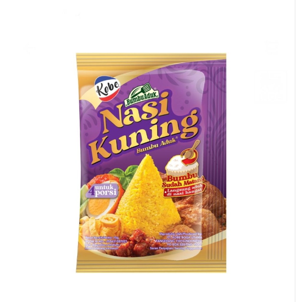 

Kobe bumbu aduk nasi kuning pack 3 x 15 gram