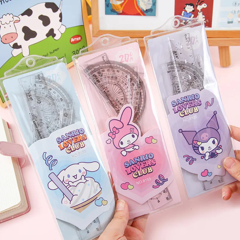 

Set Penggaris Busur Derajat Segitiga 4in1 Free Pouch Sanrio