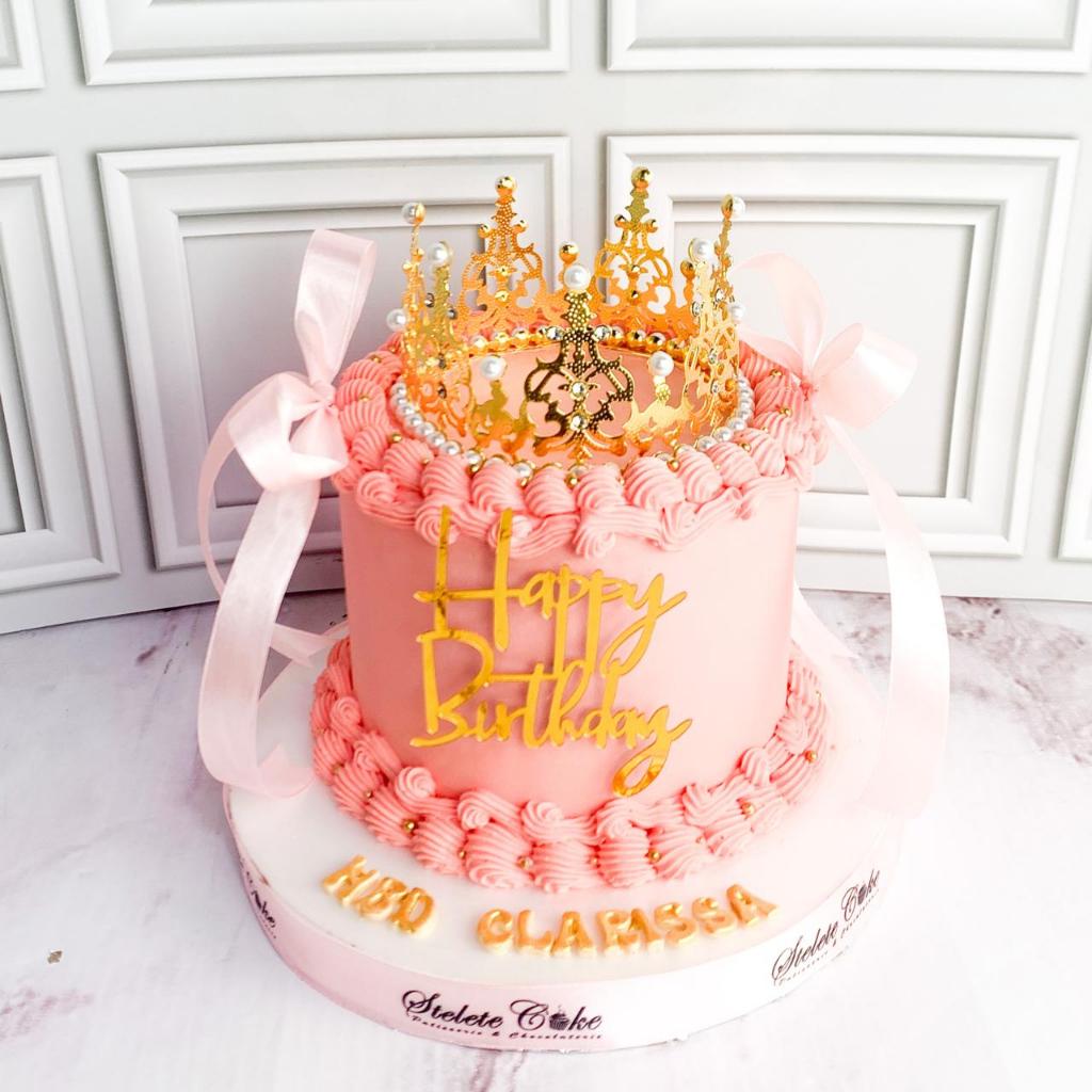 

Kue Ulang Tahun/Birthday Cake/Kue ultah tema Ribbon Mahkota/Kue Birthday jakarta