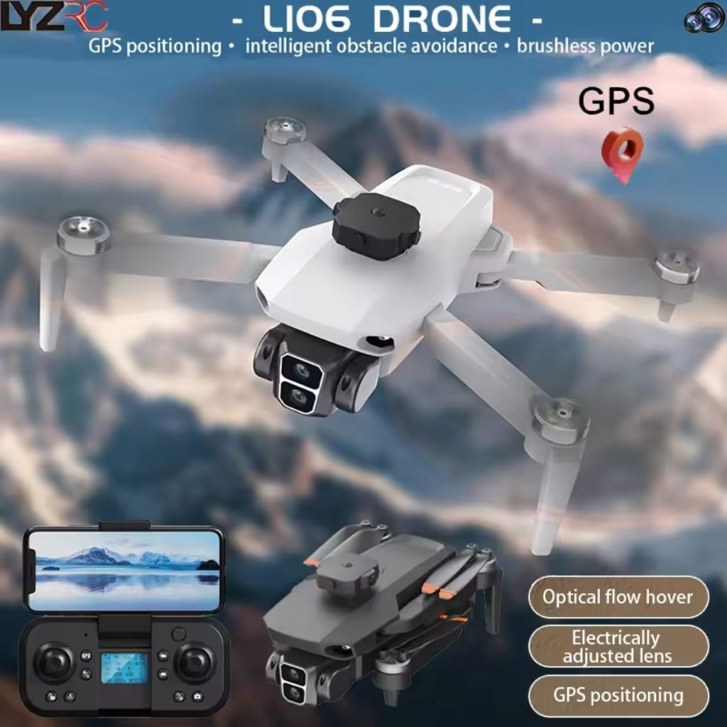 Drone LYZRC L106 Max GPS L106 MAX GPS 25fps HD Dual Camera Obstacle Avoidance Optical Flow Hover 22M