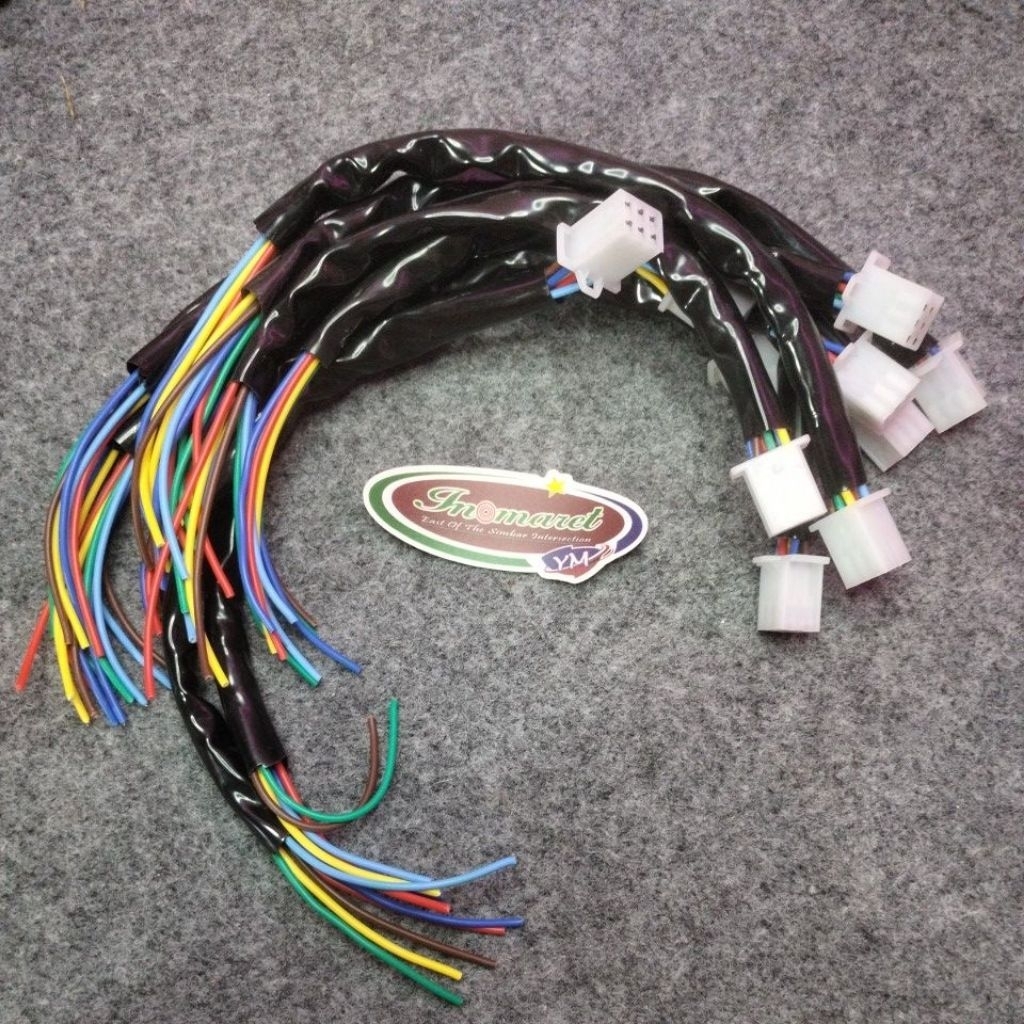 SOKET 6 PIN FEMALE LENGKAP SKUN & KABEL