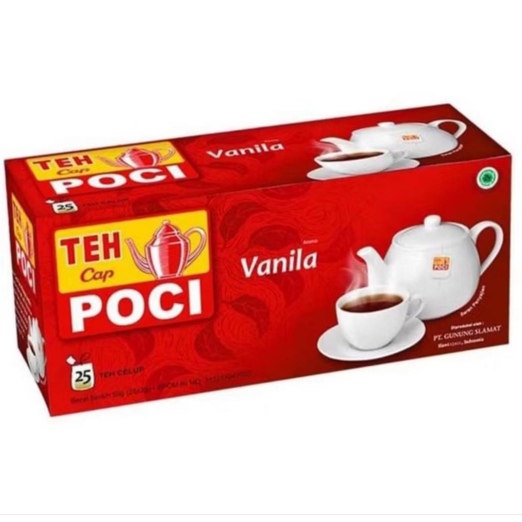 

Teh Hitam Cap Poci Vanila Teh Hitam Celup {1x25 kantong teabags}