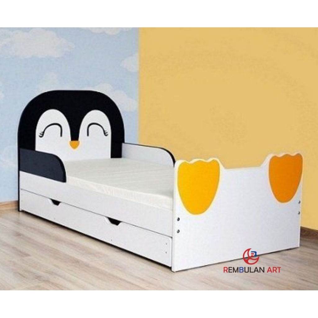 DIPAN ANAK DIPAN LACI KARAKTER PINGUIN MODERN DUCO