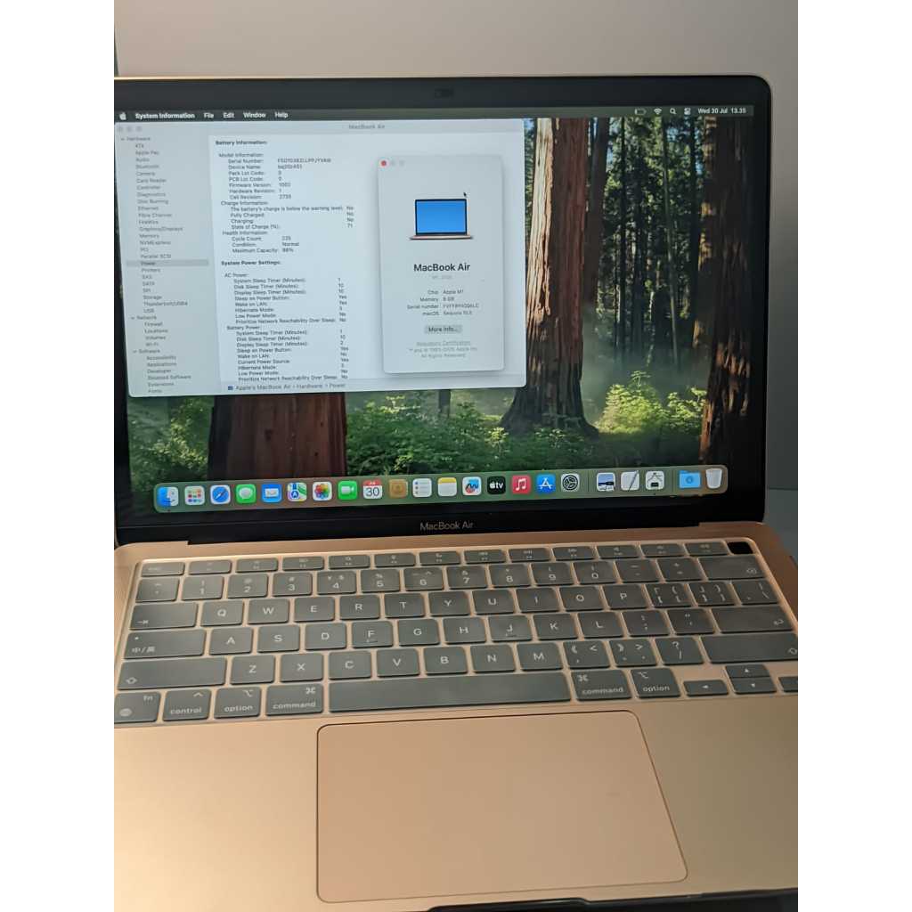 Apple MacBook Air M1 2020 8/256/512 Second Bekas Laptop Kerja Kuliah Mulus Like New Original  | 13.3