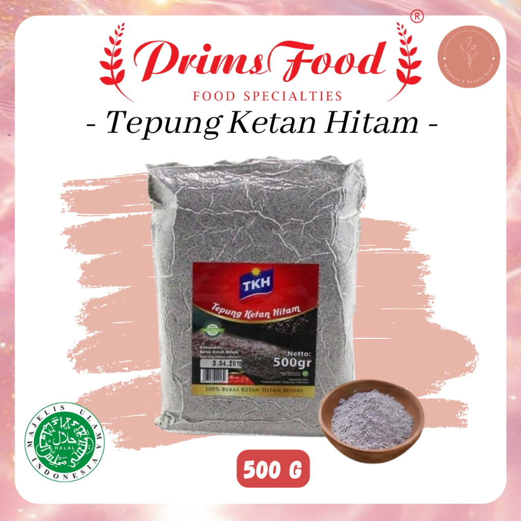 

TKH TEPUNG KETAN HITAM 500G - BLACK STICKY RICE FLOUR - BLACK GLUTINOUS RICE POWDER