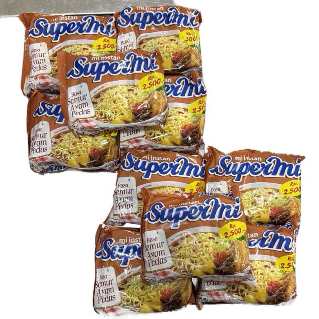 

(C1) Combo Hemat 10Bks Supermi Semur Ayam Pedas BEST SELLER