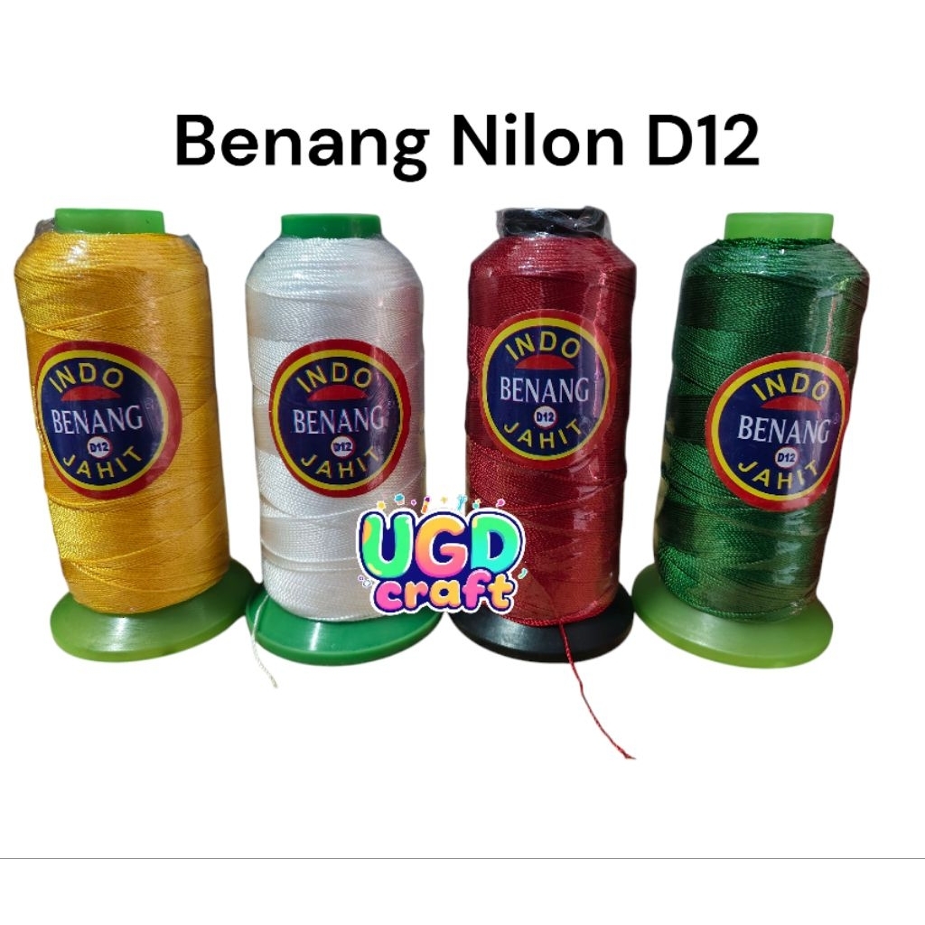 Benang Rajut Nilon D12 / Benang Jahit Nylon D12 untuk menjahit Sol Sepatu / Sofa / Bahan Kulit