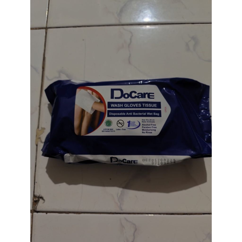 Docare wash gloves washlap disposable 18 sheets