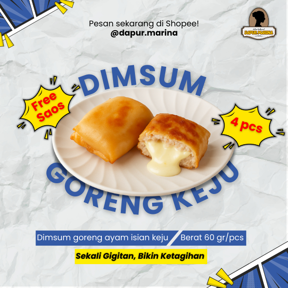 

Dimsum Goreng Ayam Keju Lumer Isi 4 GRATIS SAOS Frozen Food Halal Homemade