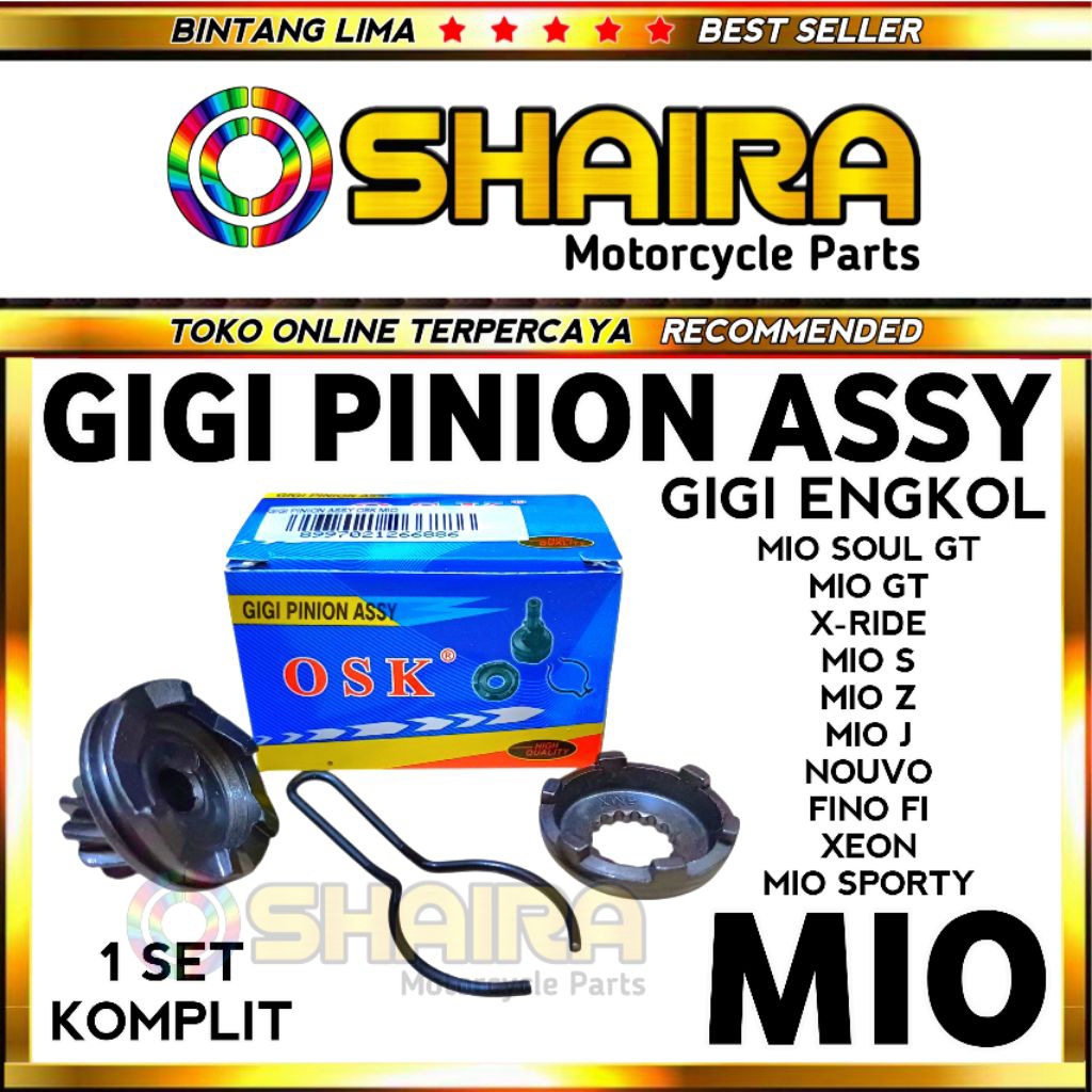 GIGI ENGKOL MIO / GEAR ENGKOL MIO SPORTY / GIGI PINION MIO SMILE/ GIGI PINION ASSY MIO LAMA GIGI ENG