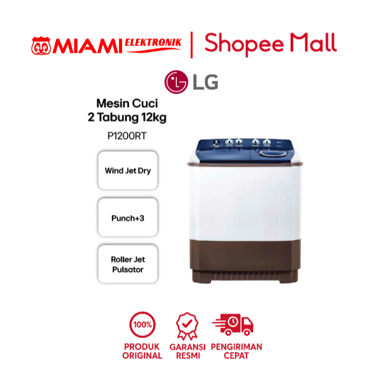 MESIN CUCI LG 2 TABUNG P1200RT / P 1200RT