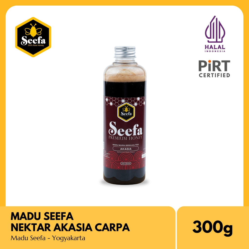 

Madu Akasia Murni Seefa Raw Honey 300 gram Halal Kemasan Praktis