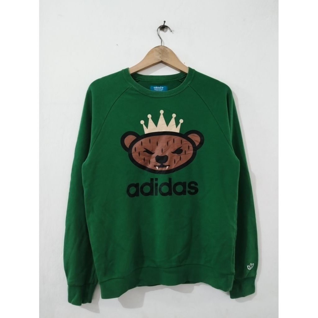 Adidas crewneck bear logo crewgreen