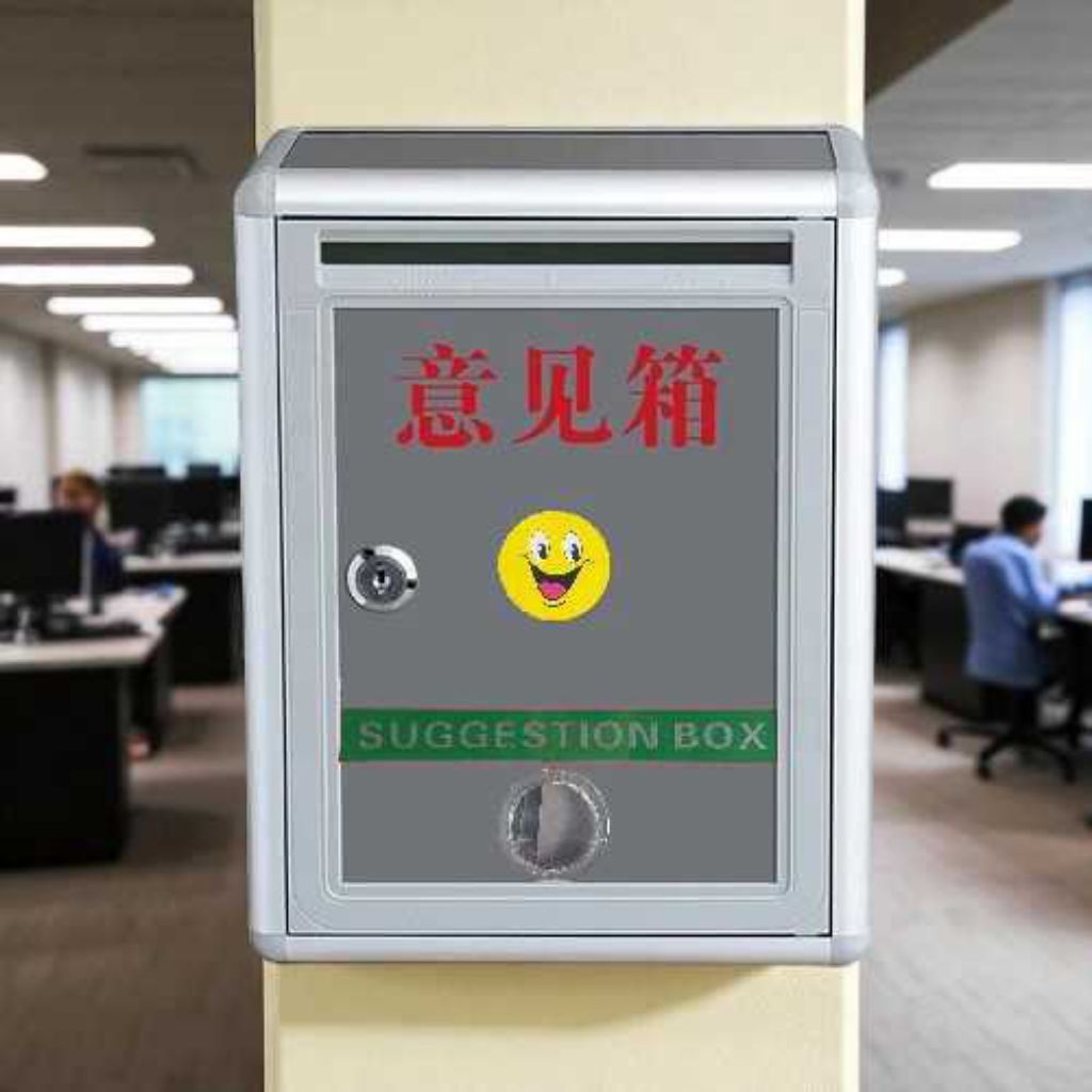 Kotak saran dinding minimalis suggestion box aluminium Alloy