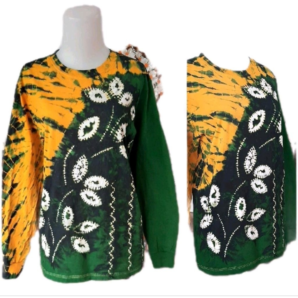 Kaos Batik Sasirangan Bahan Katun Combeds 24s Merk Gaggi Seragam Senam Olahraga Senam Lari Jogging P