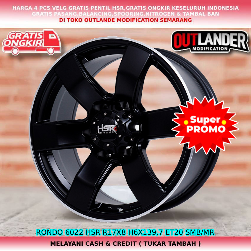 velg semi offroad velg R17 velg mobil L200 Pajero Strada Triton Terrano Blazer dll hsr rondo r17