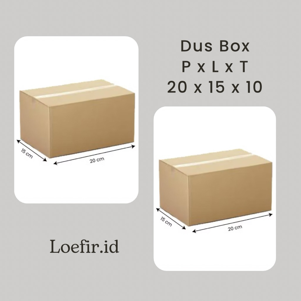 

KARDUS BOX KARTON PACKING / PACKAGING ( 20x15x10 ) B FLUTE