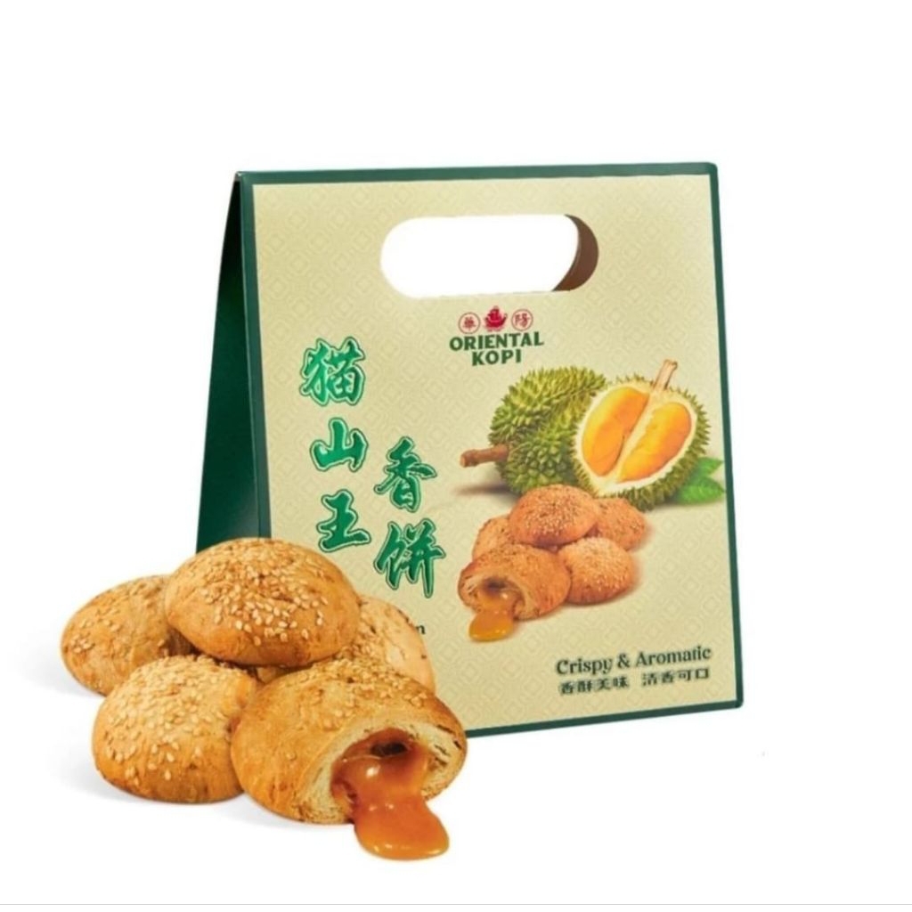

ORIENTAL Kopi Durian Musang King Heong Pheah Crispy & Aromatic Malaysia Halal (6 pcs)