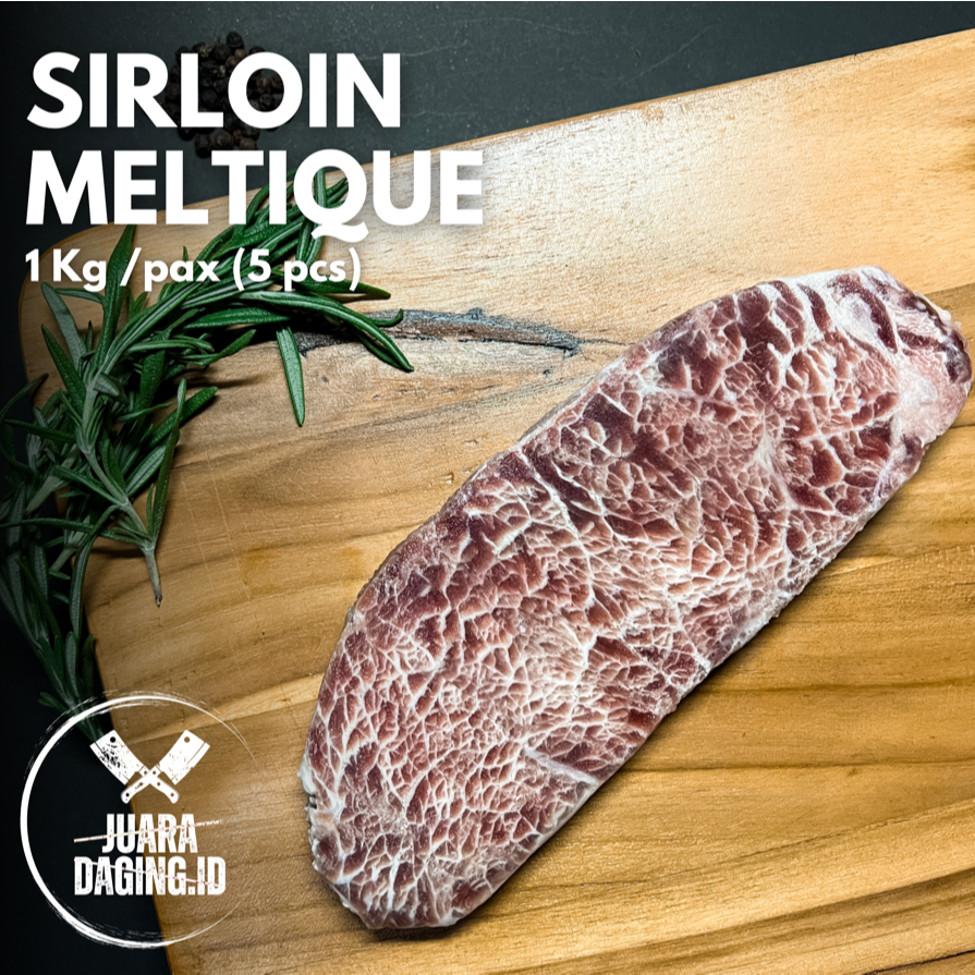 

[ Juara Daging ] Sirloin Meltique 1 Kg | Kualitas Premium Isi 5 Potong | Daging Meltique | Steak Cut Meltique