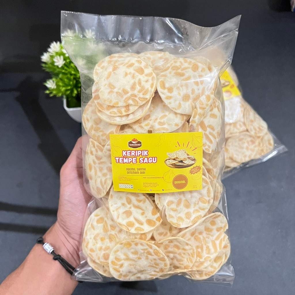 

[KERIPIK TEMPE SAGU ORIGINAL] Super Renyah | Camilan Tempe Gurih Asin | Snack Tempe Homemade