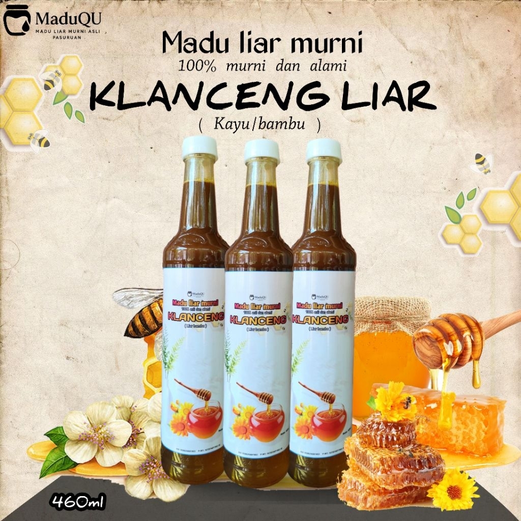 

Madu hutan klanceng liar 100% murni dan alami, 460ml - Tingkatkan stamina dan daya tahan tubuh, PURE HONEY