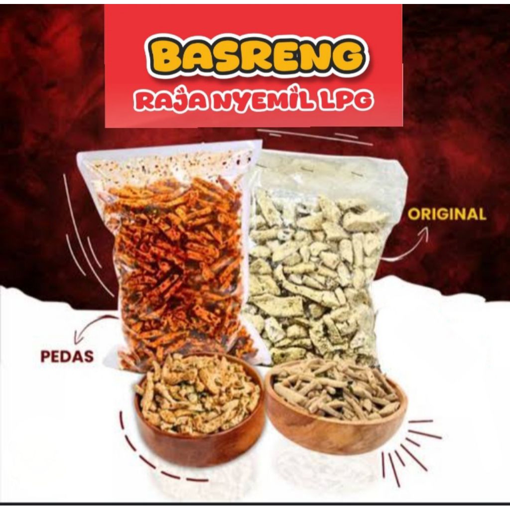 

paket bundling basreng mix original 250gr & pedas daun jeruk 250gr