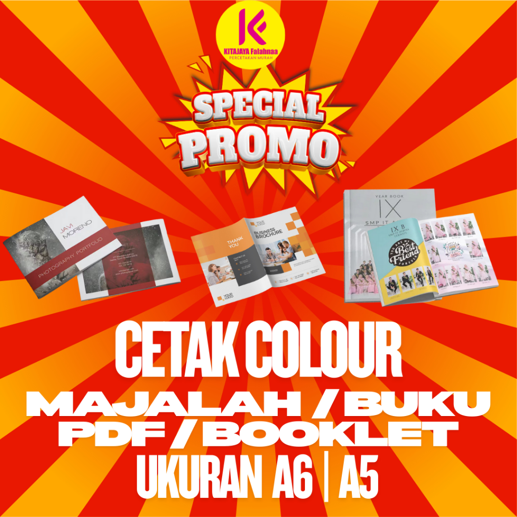 

Print Majalah | Buku | Katalog | Yearbook A6/A5 Full Colour