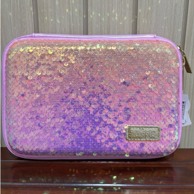 

Smiggle hardtop pencil case - pink sequins
